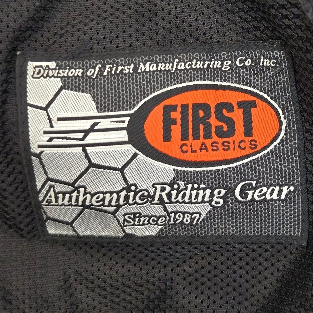 Mens First Classics Leather Riding Biker Vest Black Concealed Pockets Size XXL - Picture 2 of 16
